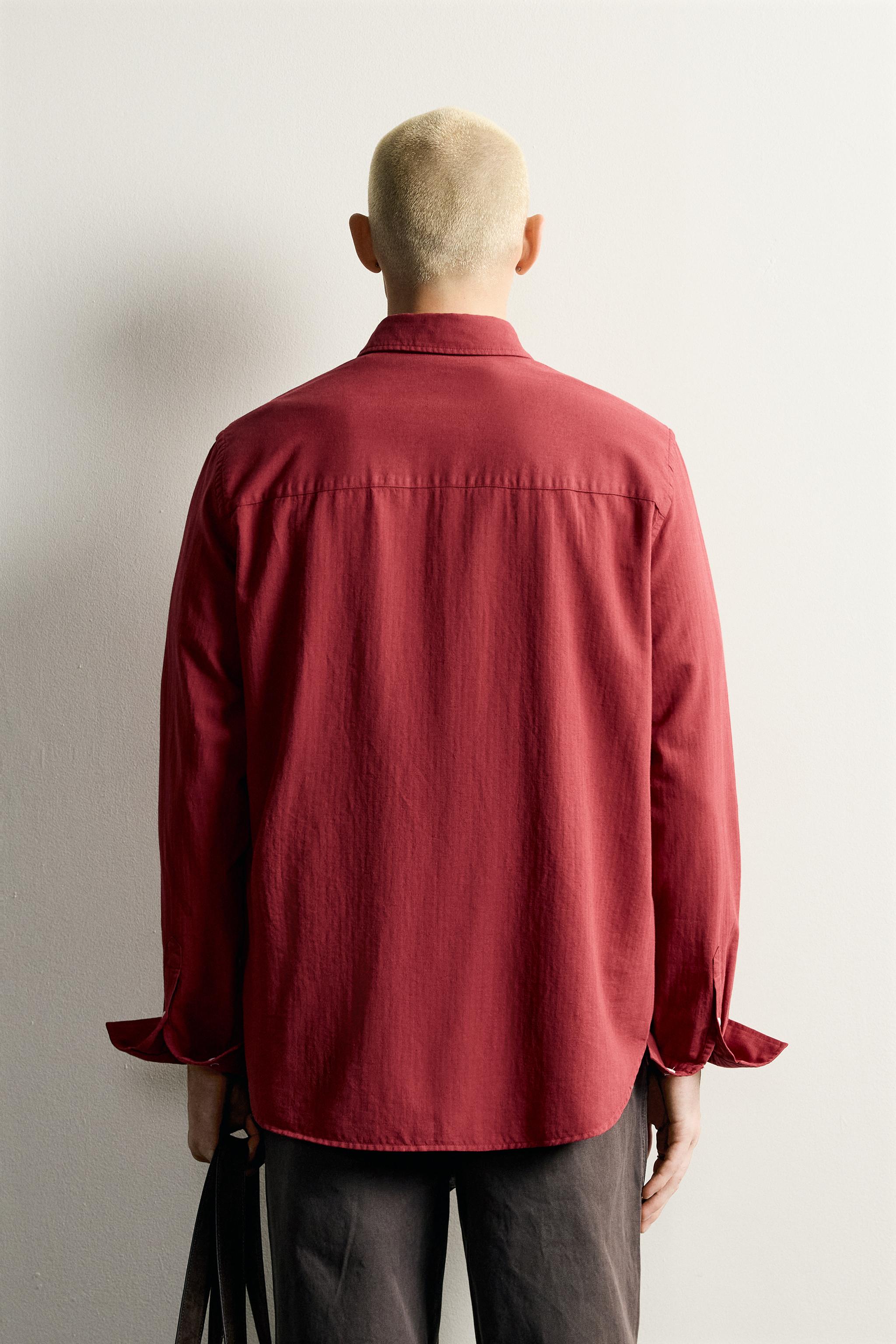 CHEMISE COUPE DÉCONTRACTÉE À EFFET DÉLAVÉ